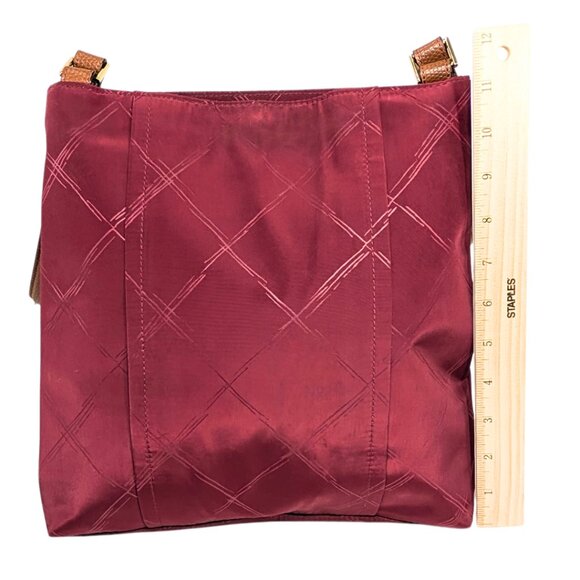 Vera Bradley Maroon Nylon Preppy Poly Molly Slim Crossbody Purse - Picture 2 of 8